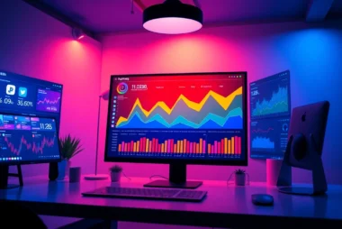 An engaging visual representing https://32win.social/ with social media icons, analytics graphs, and a professional workspace that highlights digital engagement and social media strategy.