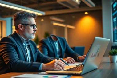 Redaksiupdate features a dynamic team reviewing digital marketing strategies in a modern office setting, emphasizing content optimization.
