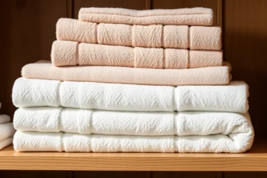 A display of luxurious Combed Terry towels supplied by a leading manufacturer, showcasing softness and quality perfect for retail and hospitality use.