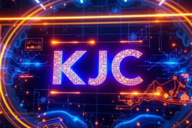 KJC logo in a vibrant digital setting symbolizing innovation and strategic growth for a global