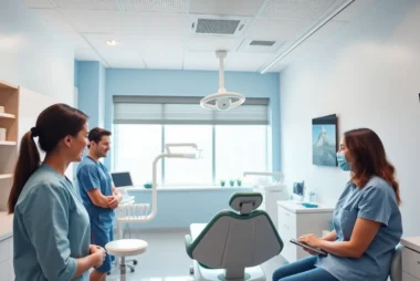 Ventura Bright Dental team providing friendly dental care in a clean, modern clinic setting to