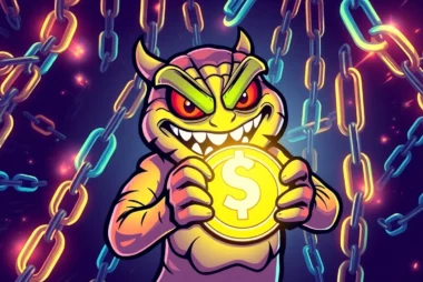 Dynamic scene showing Angry Pepe Fork Token being promoted with community and GambleFi