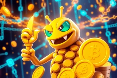 Prominent Angry Pepe Fork Token illustration showcasing social engagement and blockchain