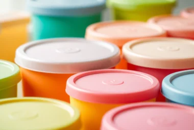 Child eating from a silicone set pappa silicone alimentare sicuro per bambini with colorful